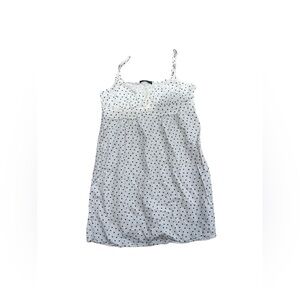Brandy Melville Mini Sun Dress White With Blue Flowers
